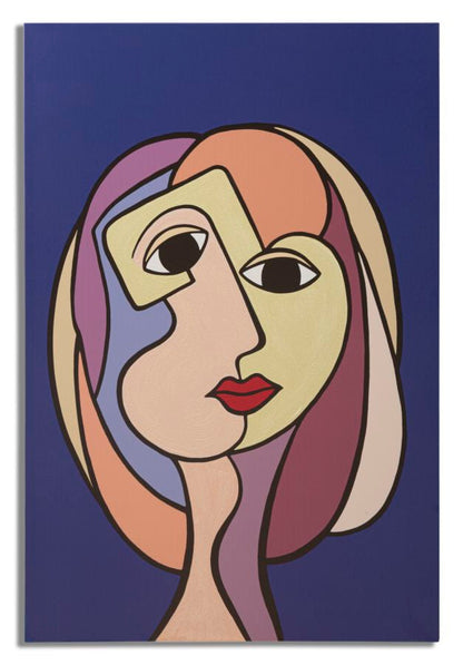 Spampa Dipinta Cubista Double Faccia Grande - 80x3x120 cm