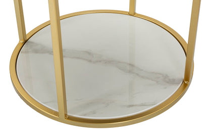 Eleganter Nachttisch Montpellier in Creme Ø 42 cm x H 48 cm