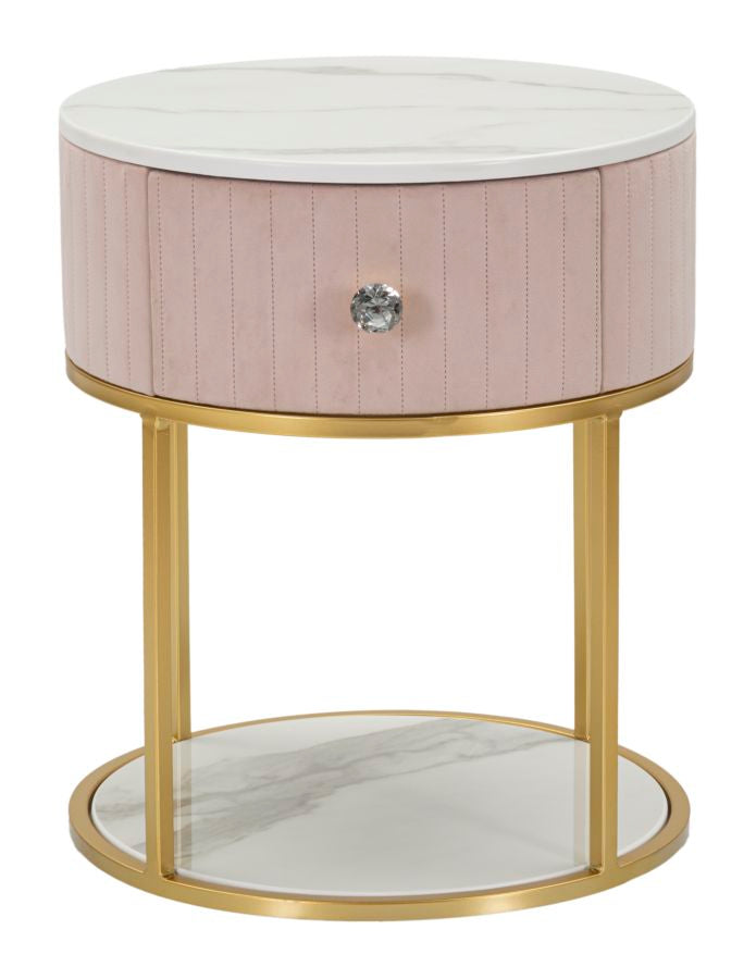 Nachttisch Montpellier Rosa Elegant Ø 42x48 cm