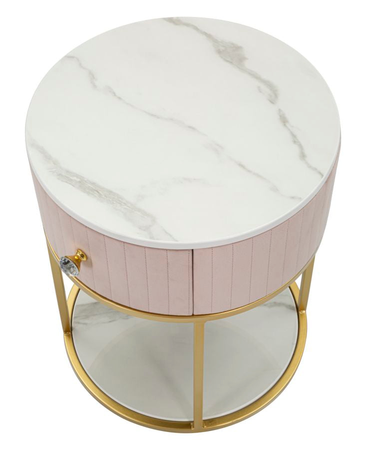 Nachttisch Montpellier Rosa Elegant Ø 42x48 cm