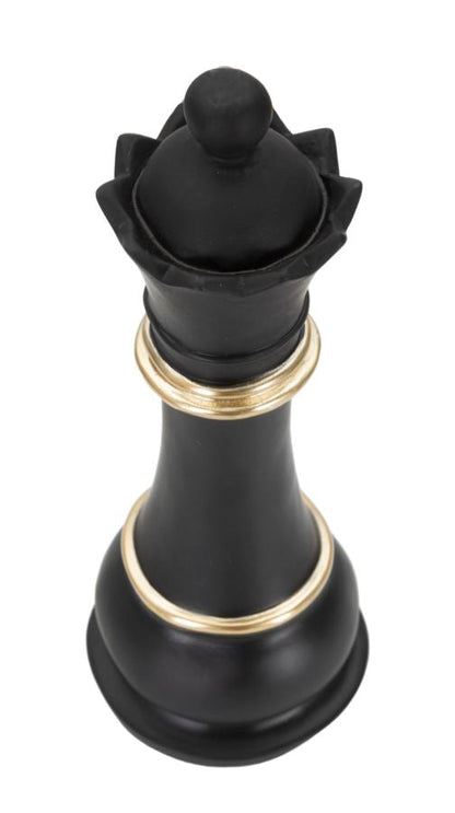 "Black and Gold Queen" Sculpture - Elegance and Modern Design cm ø 9x25.5