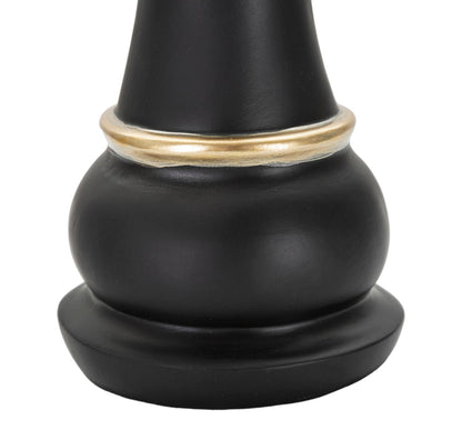 "Black and Gold Queen" Sculpture - Elegance and Modern Design cm ø 9x25.5