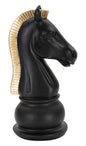 Elegant Black and Gold Horse Sculpture 10.5x8.5x19 cm