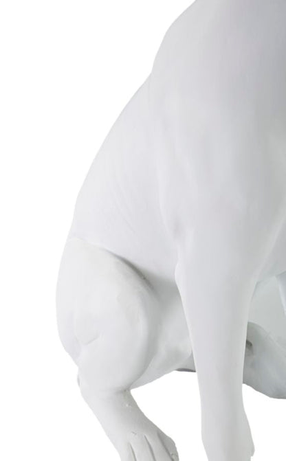 Elegante Hundestatue mit weißer Krone 20x12,5x33 cm