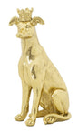Dog Figurine with Gold Crown 20x12.5x33 cm