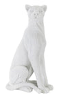 Sitting White Leopard - Miniature Elegance 15x10x27 cm