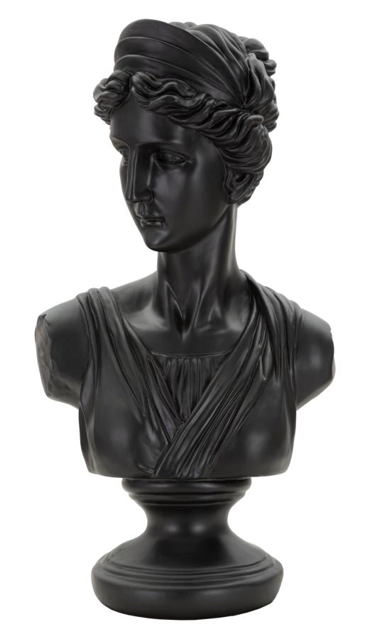 Scultura Donna Romana Nera 22x16x41 cm