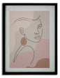 Framed Art Print - Female Face - 35x2x47 cm