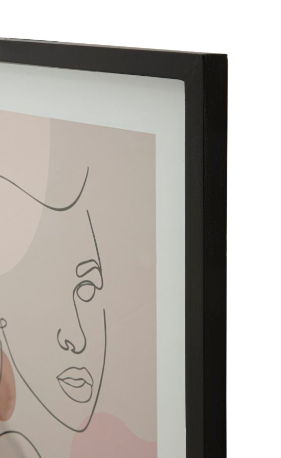 Gerahmter Kunstdruck - Frauengesicht - 35x2x47 cm