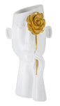Artistic Face Vase with Flower - 14x13x27 cm