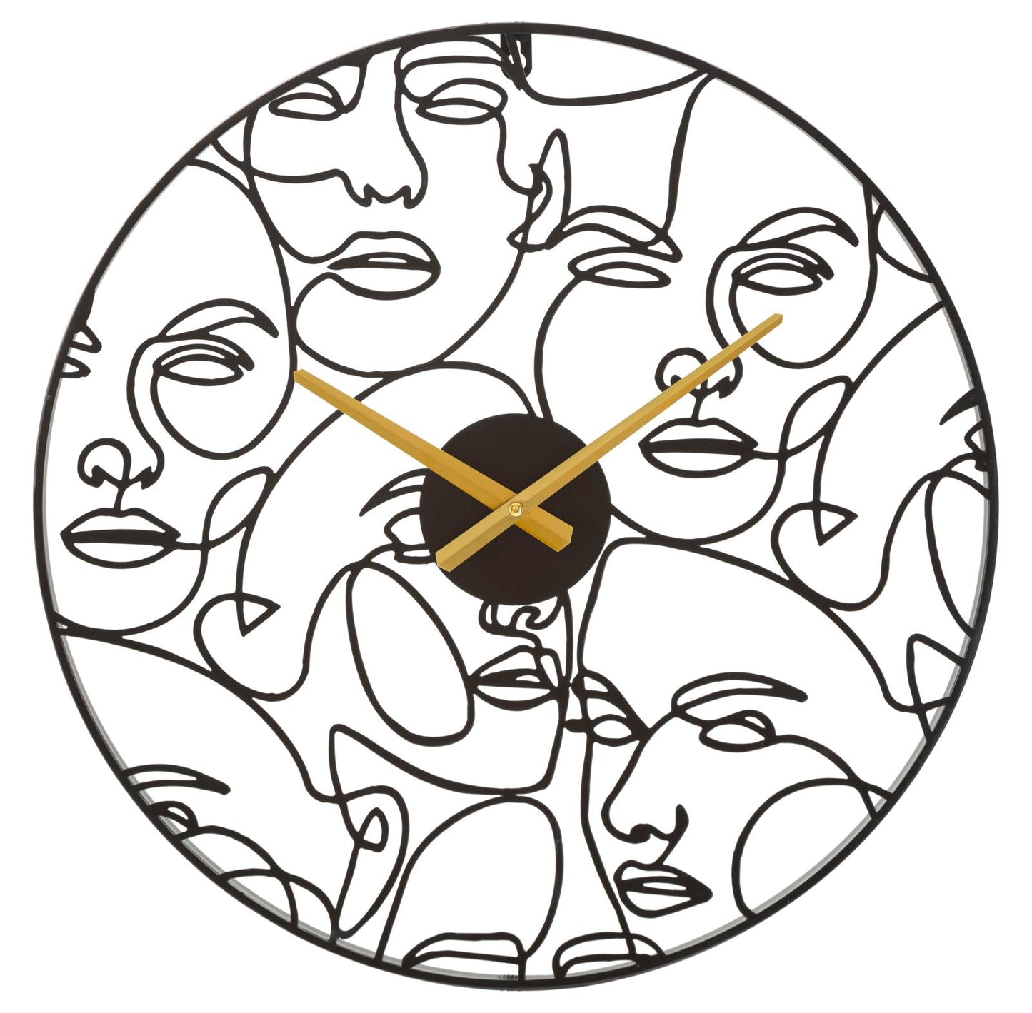 Kunstvolle Wanduhr im kubistischen Stil ø50x3,5 cm