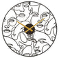 Artistic cubist-style wall clock ø50x3.5 cm
