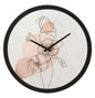 Floral wall clock - Ø 40x3.5 cm
