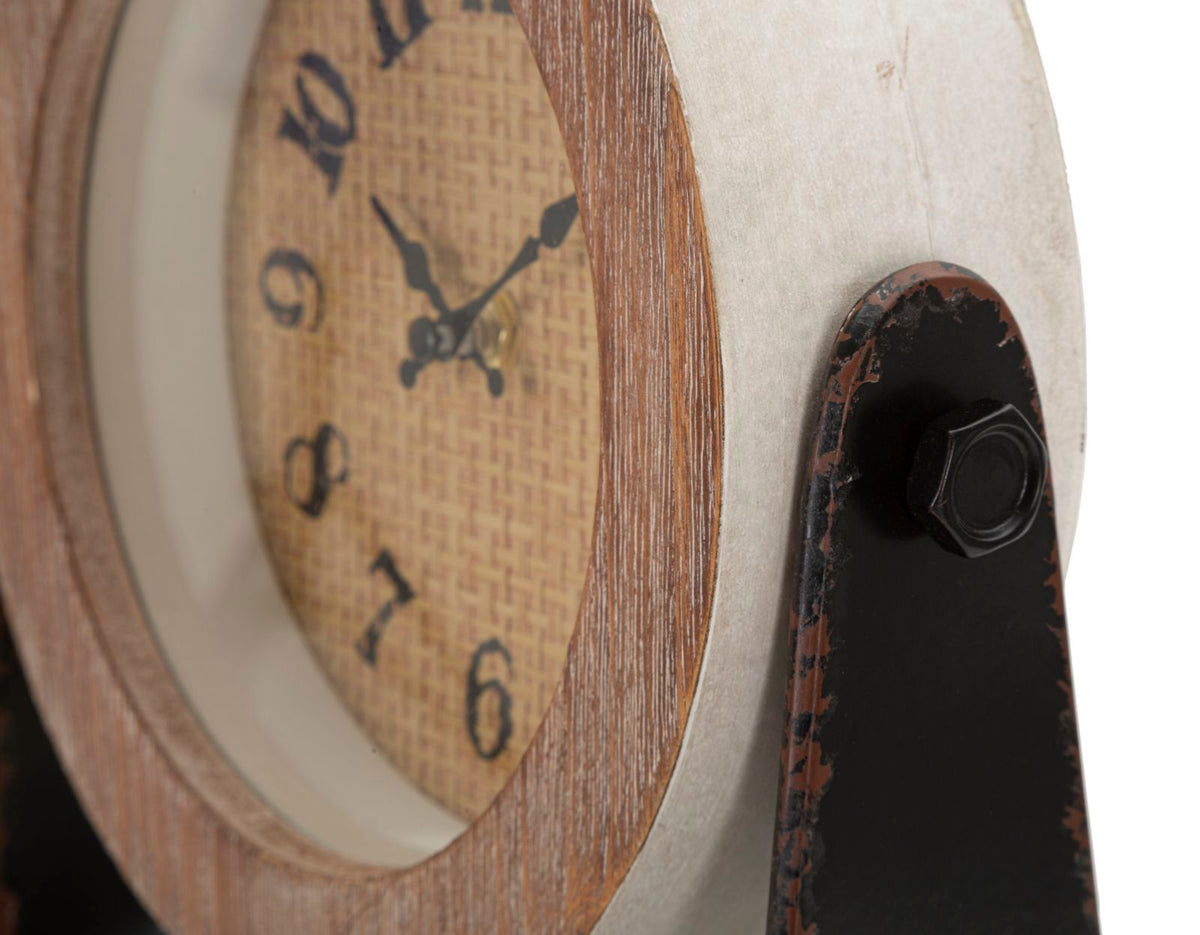 Round table clock elegant design 23.5x7x24 cm