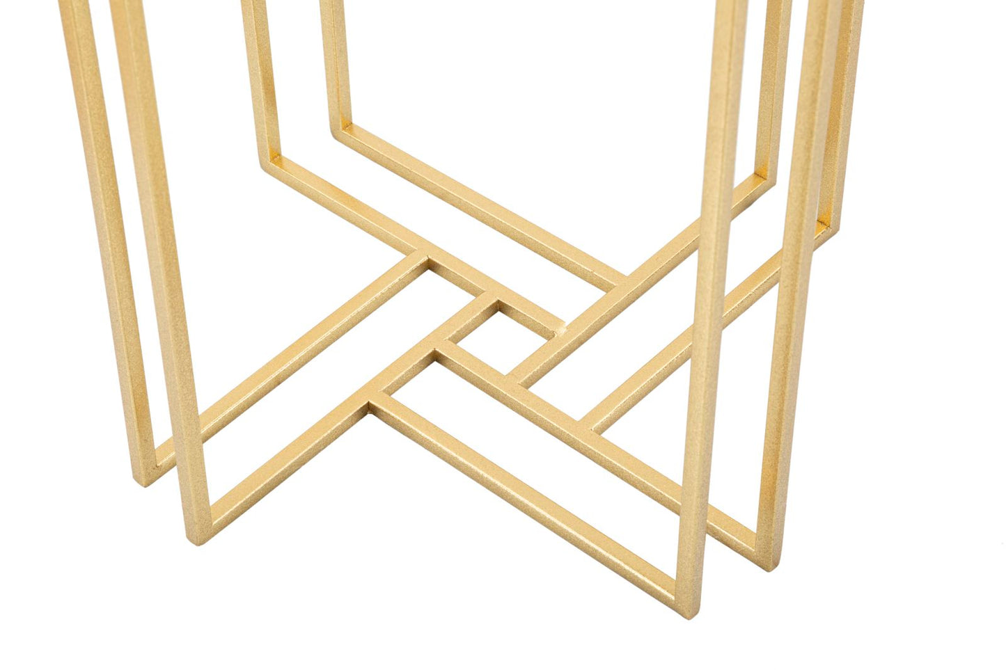Runder Beistelltisch aus goldenem Metall Ø 40x80 cm