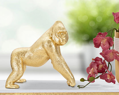 Dekorative Gorilla-Statue, elegant, 24,3x13,9x22,8 cm