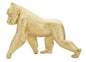 Decorative Gold Finish Gorilla Statue - 29.7x11.5x21.8 cm