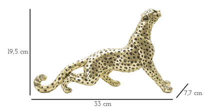 Statua di Leopardo Elegante Seduta 33x7,7x19,5 cm