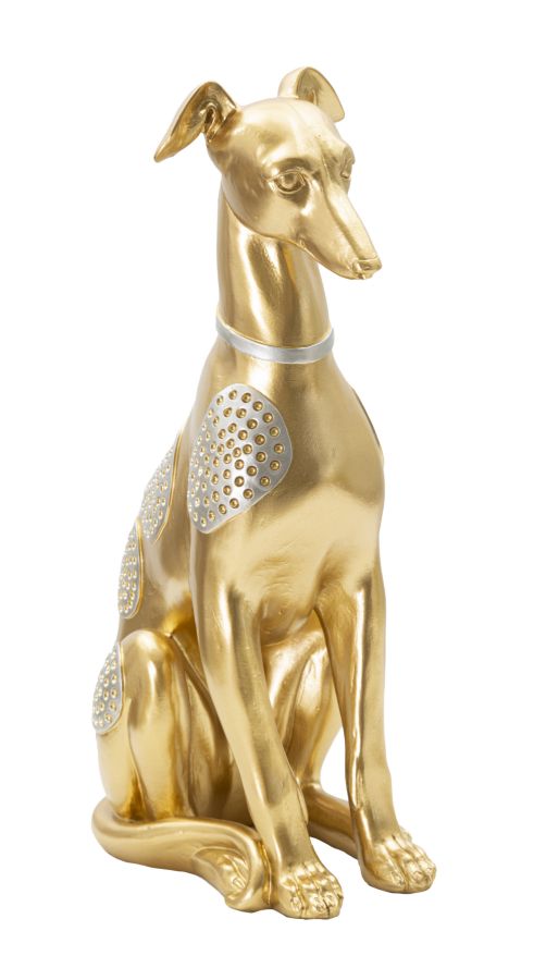 Statua di cane seduto elegante 19,8x10x29 cm