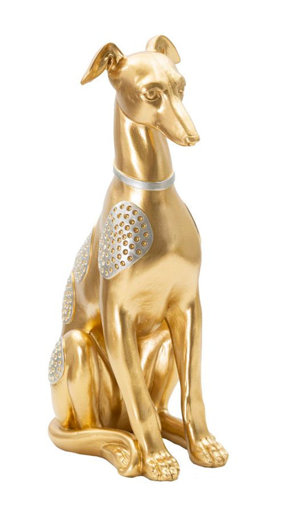Statua di cane seduto elegante 19,8x10x29 cm