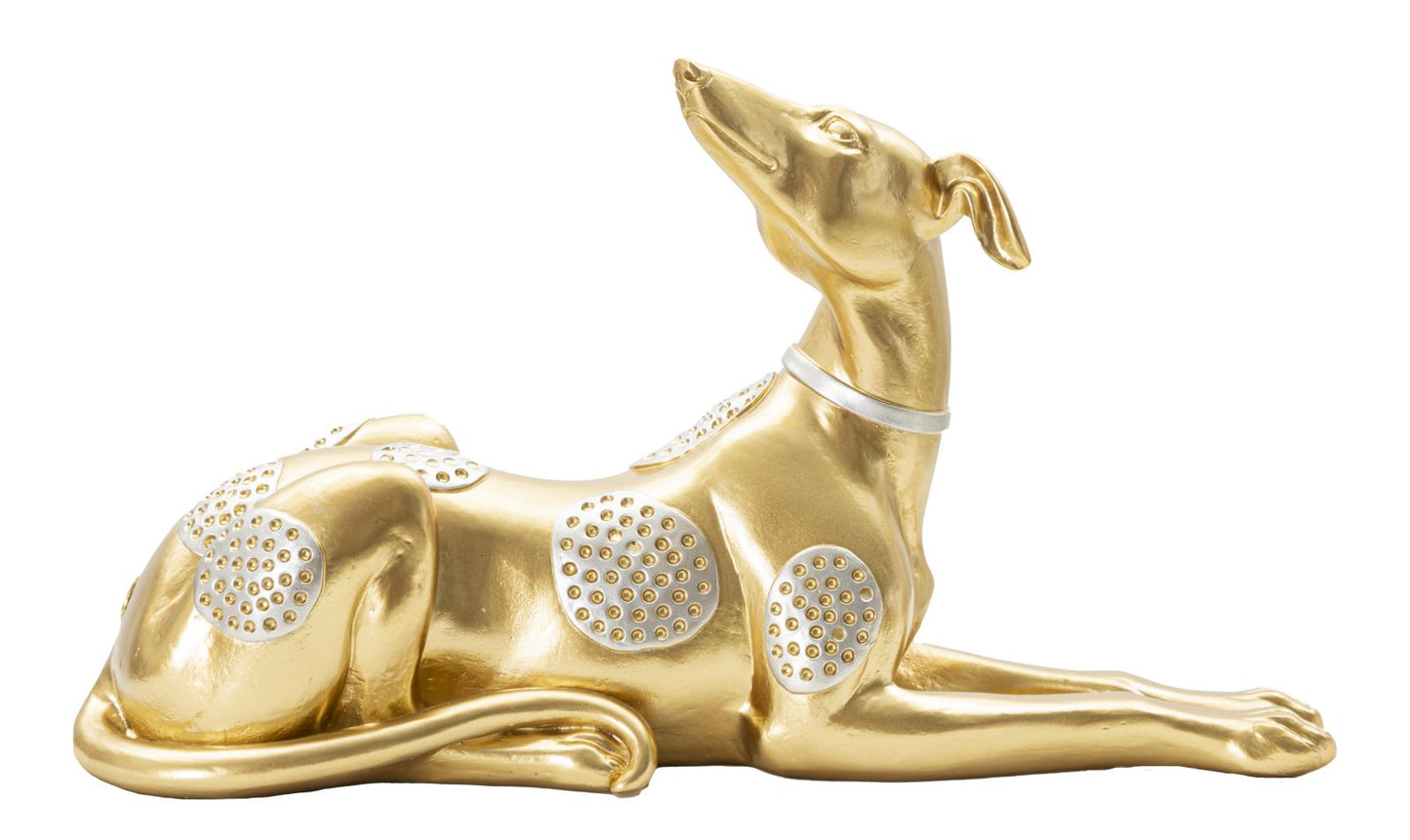 Elegante Statue eines liegenden Hundes 32,2x9,5x18,3 cm