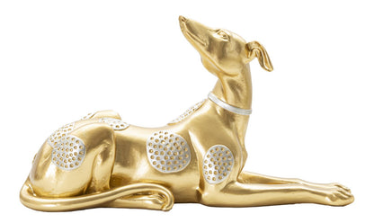 Elegante Statue eines liegenden Hundes 32,2x9,5x18,3 cm