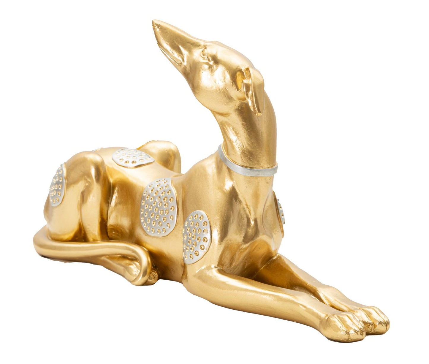 Elegante Statue eines liegenden Hundes 32,2x9,5x18,3 cm