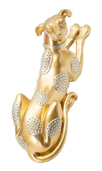 Elegante Statue eines liegenden Hundes 32,2x9,5x18,3 cm