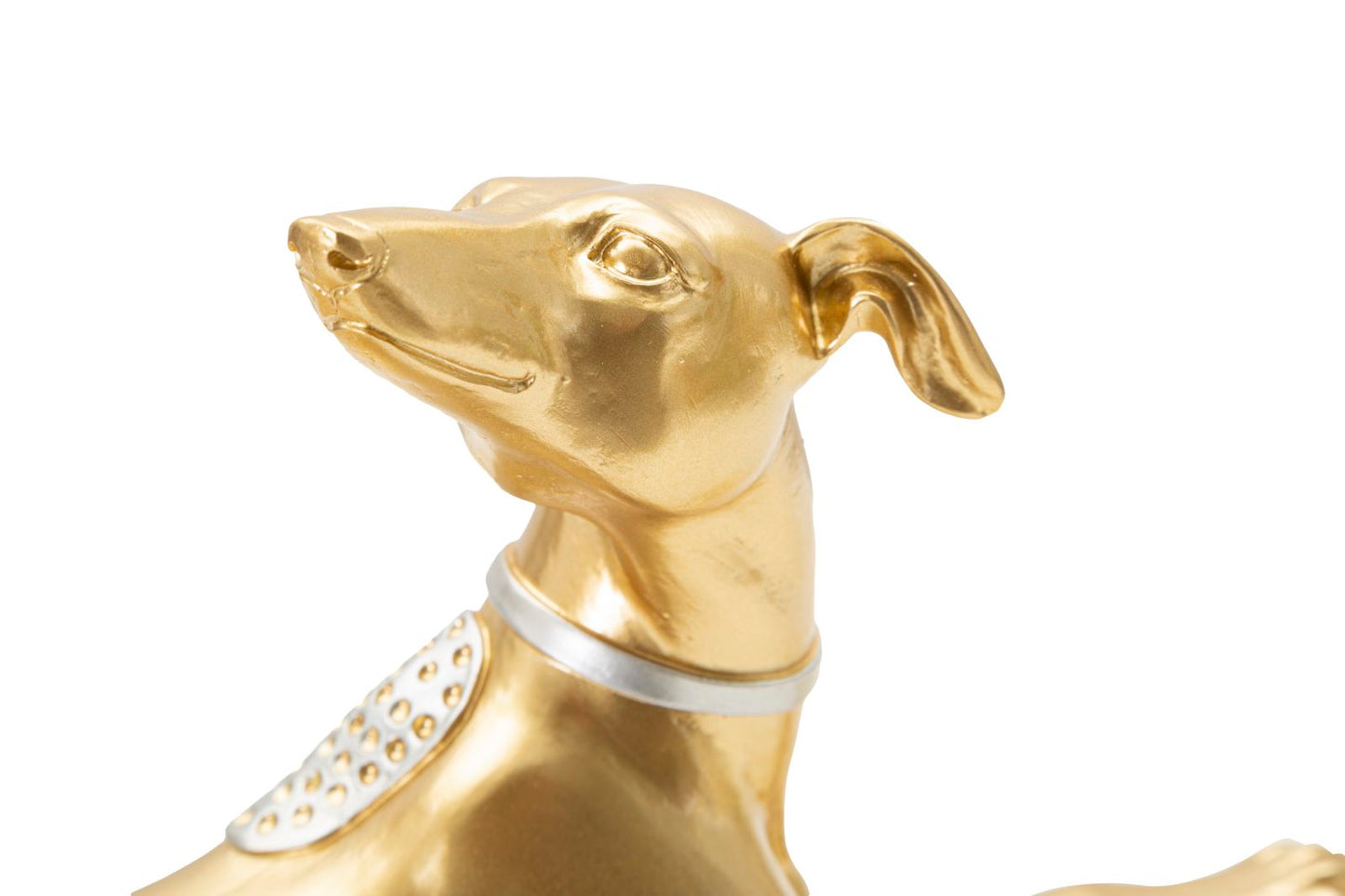 Elegante Statue eines liegenden Hundes 32,2x9,5x18,3 cm