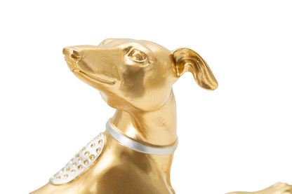 Elegante Statue eines liegenden Hundes 32,2x9,5x18,3 cm