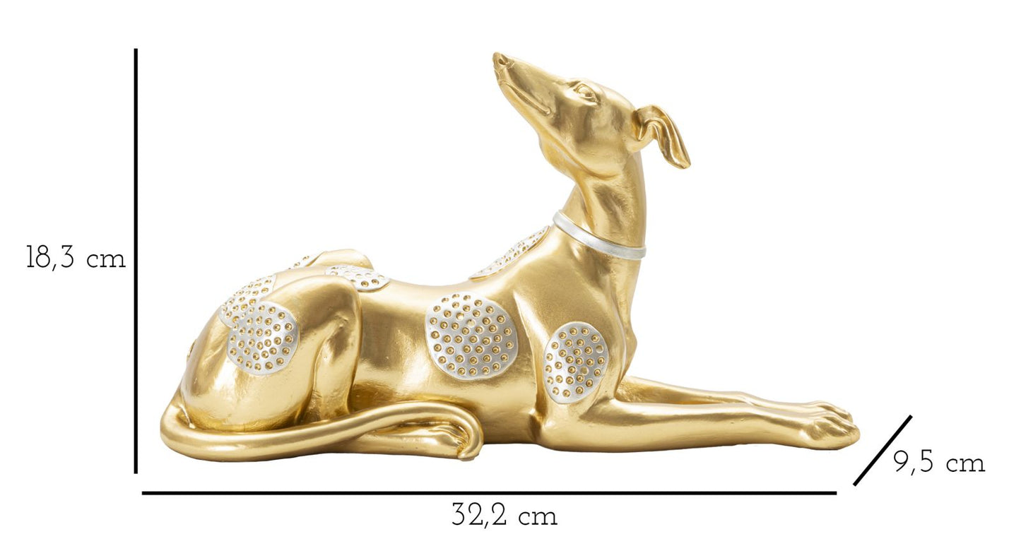 Elegante Statue eines liegenden Hundes 32,2x9,5x18,3 cm