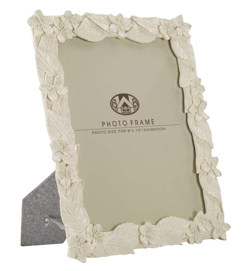 Eleganter Rahmen Blatt Creme 26x2x30,7 cm (Innen 20x25 cm)