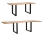 Ausziehbarer Esstisch Edge aus Mangoholz 180x90x77 cm