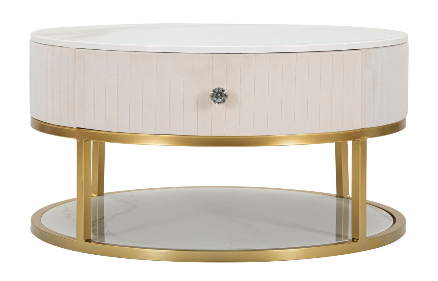 Couchtisch elegant Montpellier creme cm ø 75x36