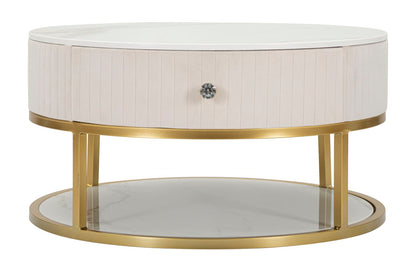 Couchtisch elegant Montpellier creme cm ø 75x36