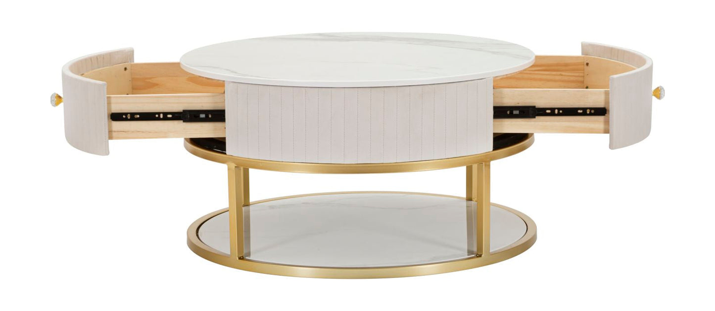 Couchtisch elegant Montpellier creme cm ø 75x36