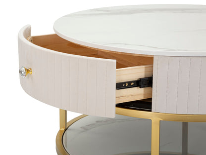 Couchtisch elegant Montpellier creme cm ø 75x36