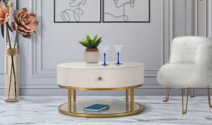 Couchtisch elegant Montpellier creme cm ø 75x36