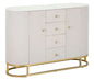 Montpellier Cream Mobile Cabinet 120x40x85 cm with Elegant Design and Superior Functionality