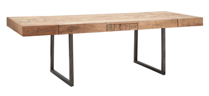 Esstisch aus Akazien-Nicolitischem Holz, ausziehbar, Mumbai, 160x90 cm