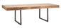 Mumbai Extendable Dining Table in Nicolitic Acacia Wood 160x90 cm