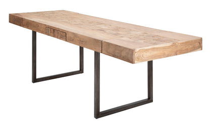 Esstisch aus Akazien-Nicolitischem Holz, ausziehbar, Mumbai, 160x90 cm