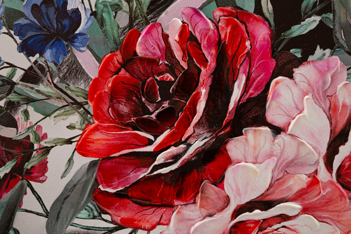 Floral Elegance: Artistic Woman Print - 80x2.8x120 cm