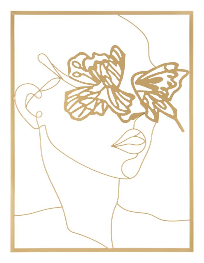 Deko-Wandpaneel aus Eisen Gold Face 60x1x80 cm
