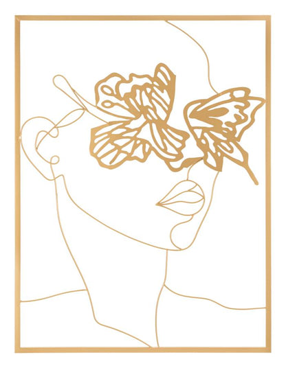 Deko-Wandpaneel aus Eisen Gold Face 60x1x80 cm
