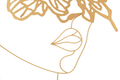 Deko-Wandpaneel aus Eisen Gold Face 60x1x80 cm