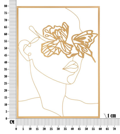 Deko-Wandpaneel aus Eisen Gold Face 60x1x80 cm