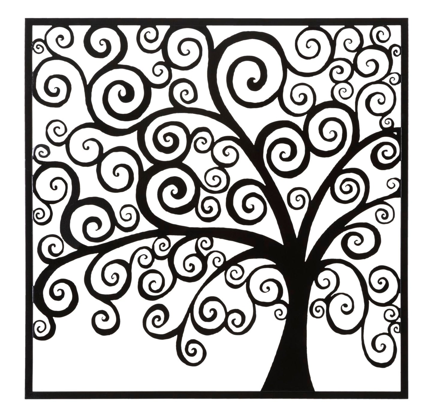 Pannello Decorativo 3D in Ferro Tree Design 100x1x100 cm