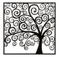 3D Decorative Iron Panel Tree Design 100x1x100 cm