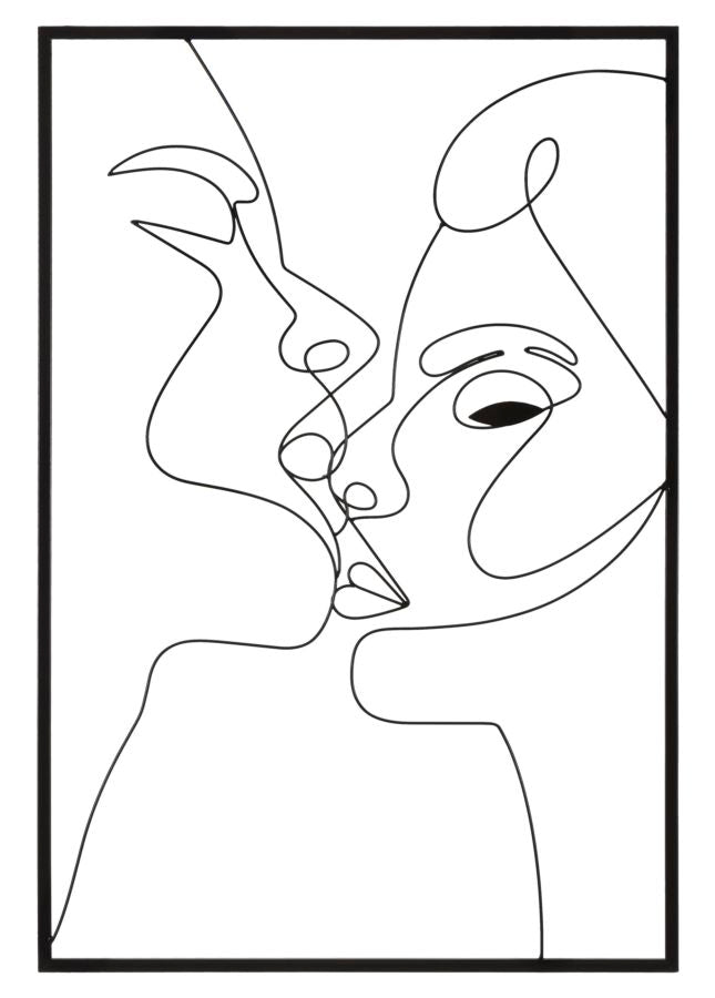 Deko-Wandpaneel aus Eisen „Kuss“ 60x1x90 cm